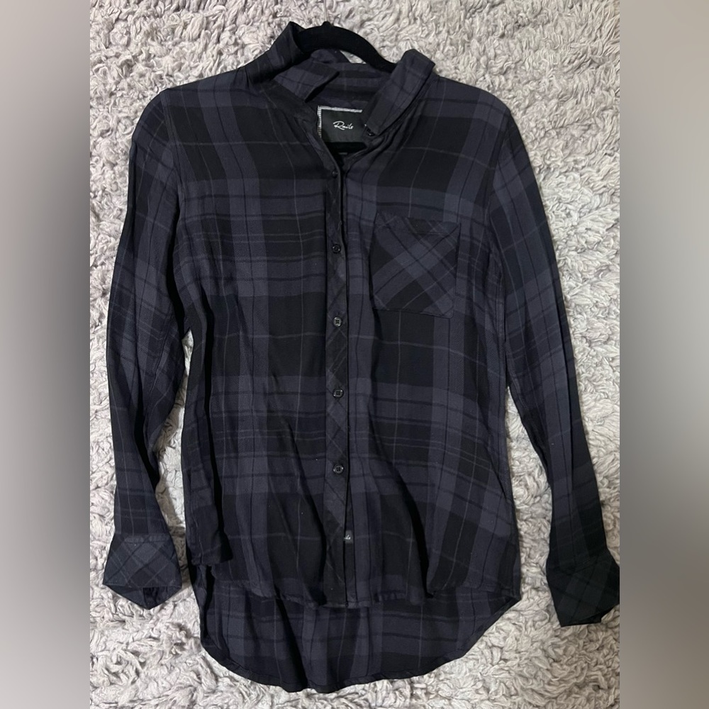 Rails Hunter Button Down Shirt In Size Xs Charcoa… - image 1